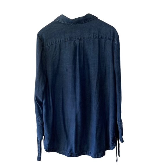 Banana Republic Women’s Chambray Denim Blue Button Up Shirt Long Sleeve - Picture 7 of 12